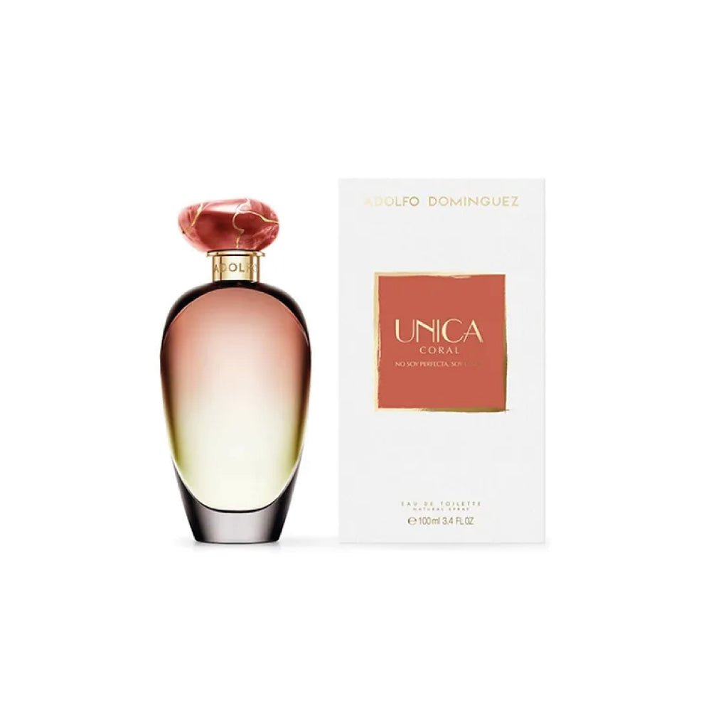 Adolfo Dominguez Única Coral Eau de Toilette Spray 50ml Fresh Floral Fruity Perfume for Women - Afanaya